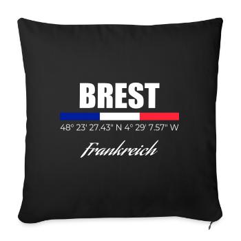 Brest - Housse de coussin décorative 45 x 45 cm - noir - Devant