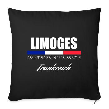 Limoges - Housse de coussin décorative 45 x 45 cm - noir - Devant