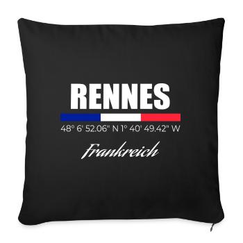 Rennes - Sofa pillowcase 17,3'' x 17,3'' (45 x 45 cm) - black - Front