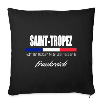 Saint-Tropez - Housse de coussin décorative 45 x 45 cm - noir - Devant