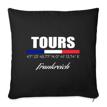 Tours - Sofa pillowcase 17,3'' x 17,3'' (45 x 45 cm) - black - Front
