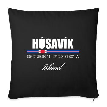 Húsavík - Housse de coussin décorative 45 x 45 cm - noir - Devant