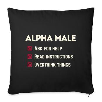 Humour masculin - Ironique ce qu’il ne faut pas faire - Housse de coussin décorative 45 x 45 cm - noir - Devant