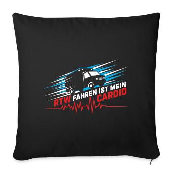 RTW Ambulance Ambulance Rescue Service Paramedic - Sofa pillowcase 17,3'' x 17,3'' (45 x 45 cm) - black - Front