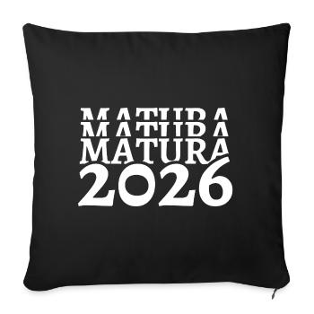 Matura 2026 End of school leaving certificate Gymnasium - Sofa pillowcase 17,3'' x 17,3'' (45 x 45 cm) - black - Front