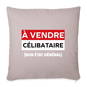 célibataire - Housse de coussin décorative 45 x 45 cm - taupe clair - Devant