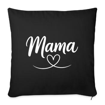 Mama Heart Script - Housse de coussin décorative 45 x 45 cm - noir - Devant