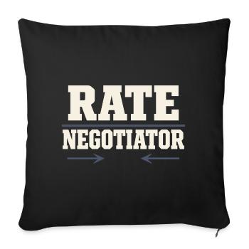 Mortgage Brokers, Loan Officers, - Sofa pillowcase 17,3'' x 17,3'' (45 x 45 cm) - black - Front