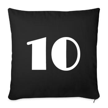 10. 10 YEARS. 10th ANNIVERSARY. 10 YEAR ANNIVERSARY. - Sofa pillowcase 17,3'' x 17,3'' (45 x 45 cm) - black - Front