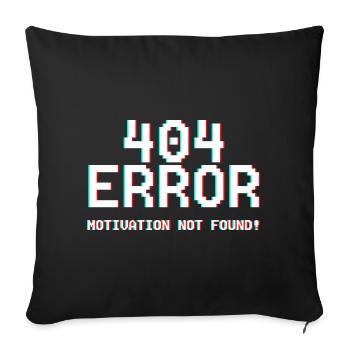404 Fehler Motiv Glitch-Design - Sofakissenbezug 45 x 45 cm - Schwarz - Vorne