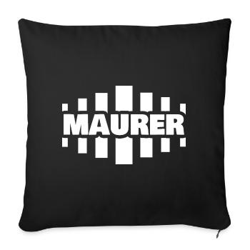 Job Bricklayer - Sofa pillowcase 17,3'' x 17,3'' (45 x 45 cm) - black - Front