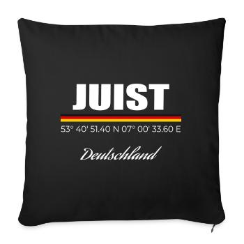 Juist - Sofakissenbezug 45 x 45 cm - Schwarz - Vorne