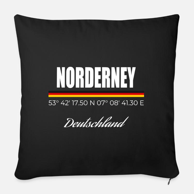 Norderney - Sofakissenbezug 45 x 45 cm - Schwarz