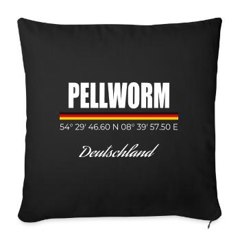 Pellworm - Sofakissenbezug 45 x 45 cm - Schwarz - Vorne