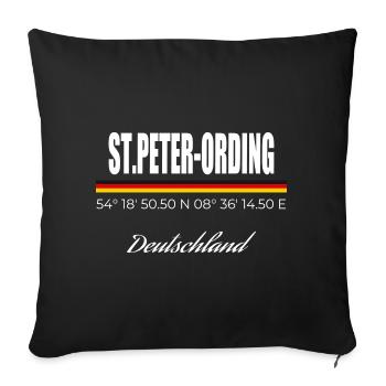 St. Peter-Ording - Sofa pillowcase 17,3'' x 17,3'' (45 x 45 cm) - black - Front