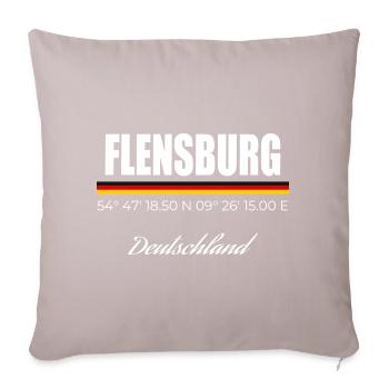 Flensburg - Sofakissenbezug 45 x 45 cm - helles Taupe - Vorne