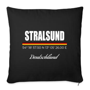 Stralsund - Sofakissenbezug 45 x 45 cm - Schwarz - Vorne