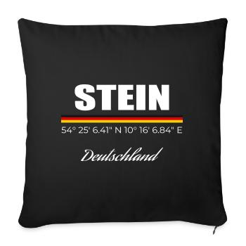 Stone - Sofa pillowcase 17,3'' x 17,3'' (45 x 45 cm) - black - Front