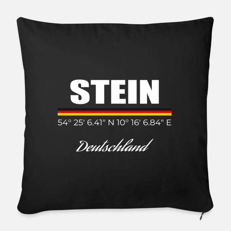 Pierre - Housse de coussin décorative 45 x 45 cm - noir