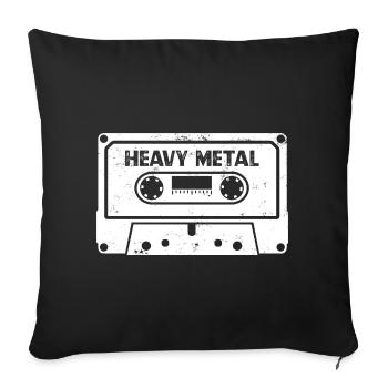 Cassette Heavy Metal Retro - Sofa pillowcase 17,3'' x 17,3'' (45 x 45 cm) - black - Front