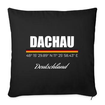 Dachau - Sofakissenbezug 45 x 45 cm - Schwarz - Vorne