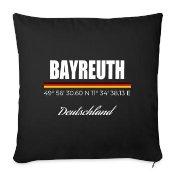 Bayreuth - Sofa pillowcase 17,3'' x 17,3'' (45 x 45 cm) - black - Front