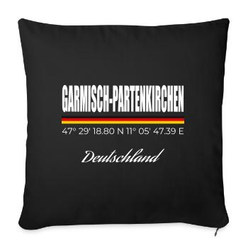 Garmisch-Partenkirchen - Sofa pillowcase 17,3'' x 17,3'' (45 x 45 cm) - black - Front
