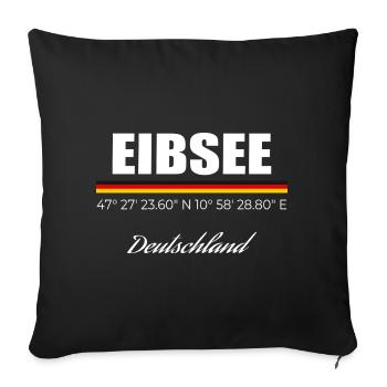 Eibsee - Sofakissenbezug 45 x 45 cm - Schwarz - Vorne
