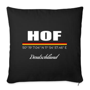 Hof - Sofakissenbezug 45 x 45 cm - Schwarz - Vorne