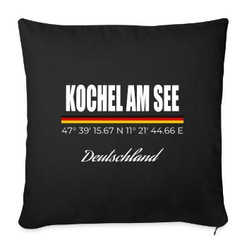 Kochel am See - Sofakissenbezug 45 x 45 cm - Schwarz - Vorne
