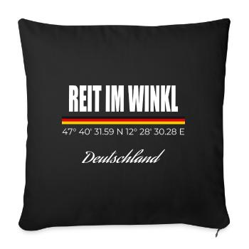 Reit im Winkl - Housse de coussin décorative 45 x 45 cm - noir - Devant