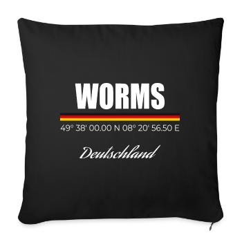 Worms - Sofakissenbezug 45 x 45 cm - Schwarz - Vorne