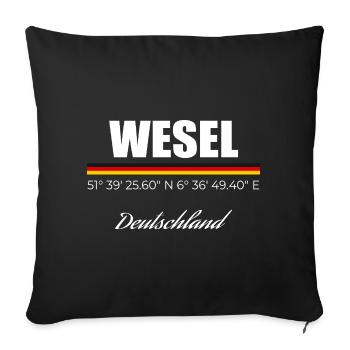 Wesel - Sofa pillowcase 17,3'' x 17,3'' (45 x 45 cm) - black - Front