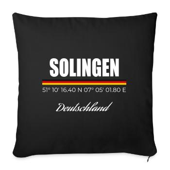 Solingen - Sofakissenbezug 45 x 45 cm - Schwarz - Vorne