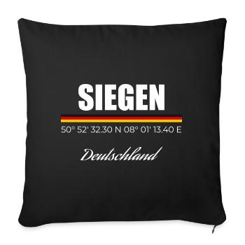 Siegen - Sofakissenbezug 45 x 45 cm - Schwarz - Vorne