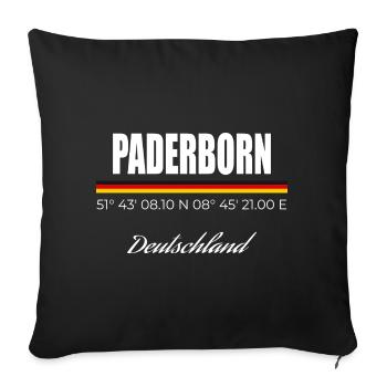 Paderborn - Sofakissenbezug 45 x 45 cm - Schwarz - Vorne
