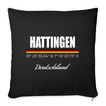 Hattingen - Sofakissenbezug 45 x 45 cm - Schwarz - Vorne