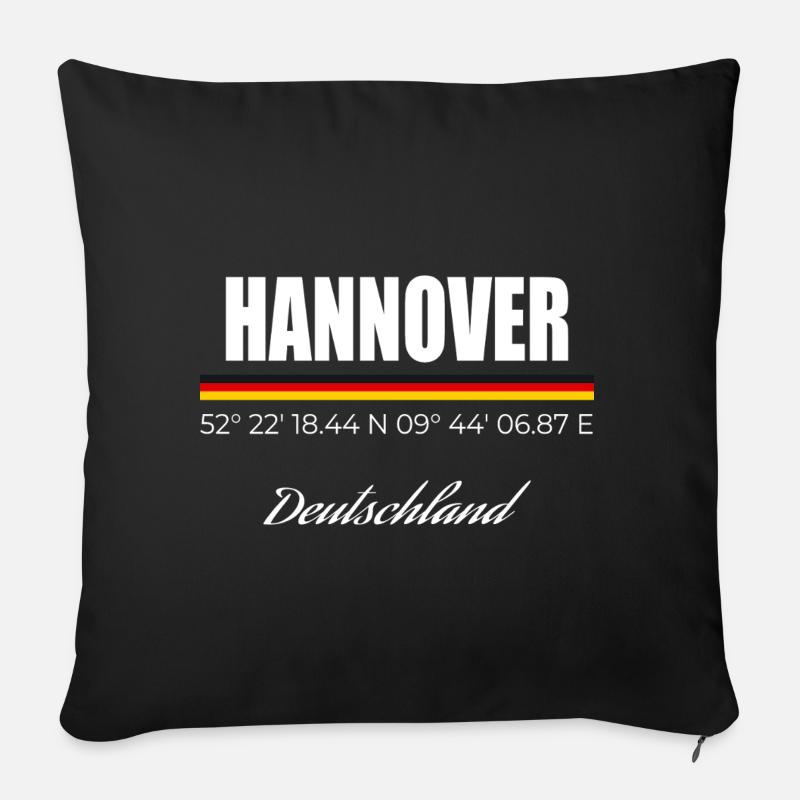 Hannover - Sofakissenbezug 45 x 45 cm - Schwarz