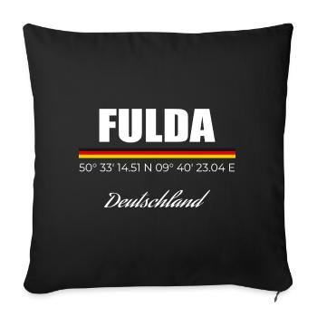 Fulda - Sofakissenbezug 45 x 45 cm - Schwarz - Vorne