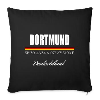 Dortmund - Housse de coussin décorative 45 x 45 cm - noir - Devant