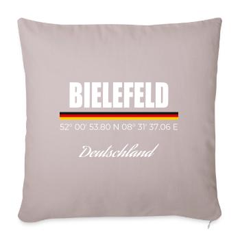 Bielefeld - Sofakissenbezug 45 x 45 cm - helles Taupe - Vorne
