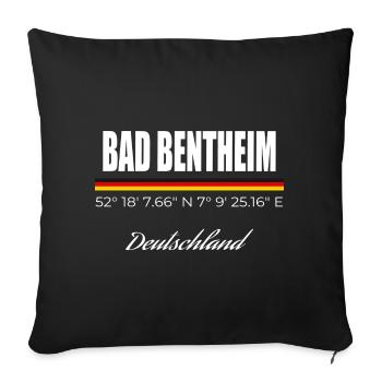 Bad Bentheim - Sofakissenbezug 45 x 45 cm - Schwarz - Vorne