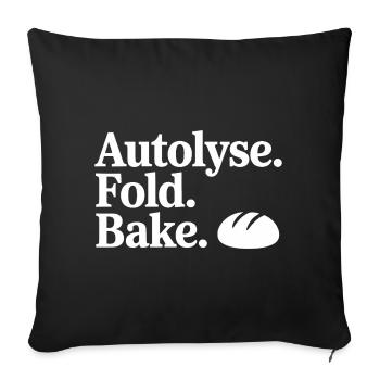 Bread Art Autolyse Fold Bake - Sofa pillowcase 17,3'' x 17,3'' (45 x 45 cm) - black - Front