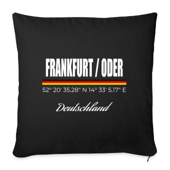 Frankfurt / Oder - Sofakissenbezug 45 x 45 cm - Schwarz - Vorne