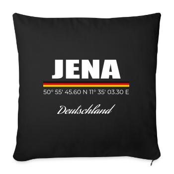 Jena - Sofa pillowcase 17,3'' x 17,3'' (45 x 45 cm) - black - Front