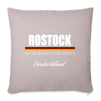 Rostock - Sofakissenbezug 45 x 45 cm - helles Taupe - Vorne