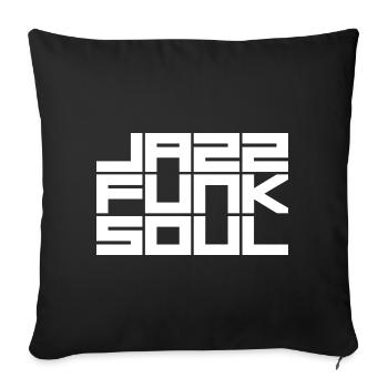 Monochrome Grid Geometric Pattern - Sofa pillowcase 17,3'' x 17,3'' (45 x 45 cm) - black - Front