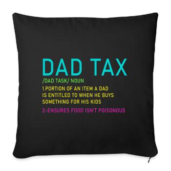 T-shirt Papa Tax Neon Meme - Housse de coussin décorative 45 x 45 cm - noir - Devant