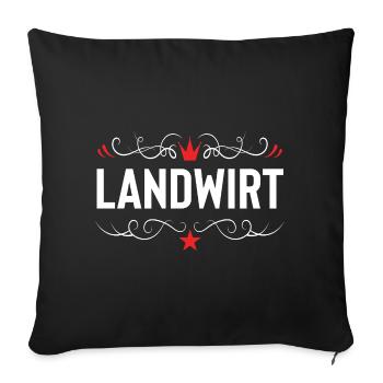 Landwirt Beruf - Sofakissenbezug 45 x 45 cm - Schwarz - Vorne
