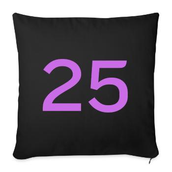 25 - Housse de coussin décorative 45 x 45 cm - noir - Devant